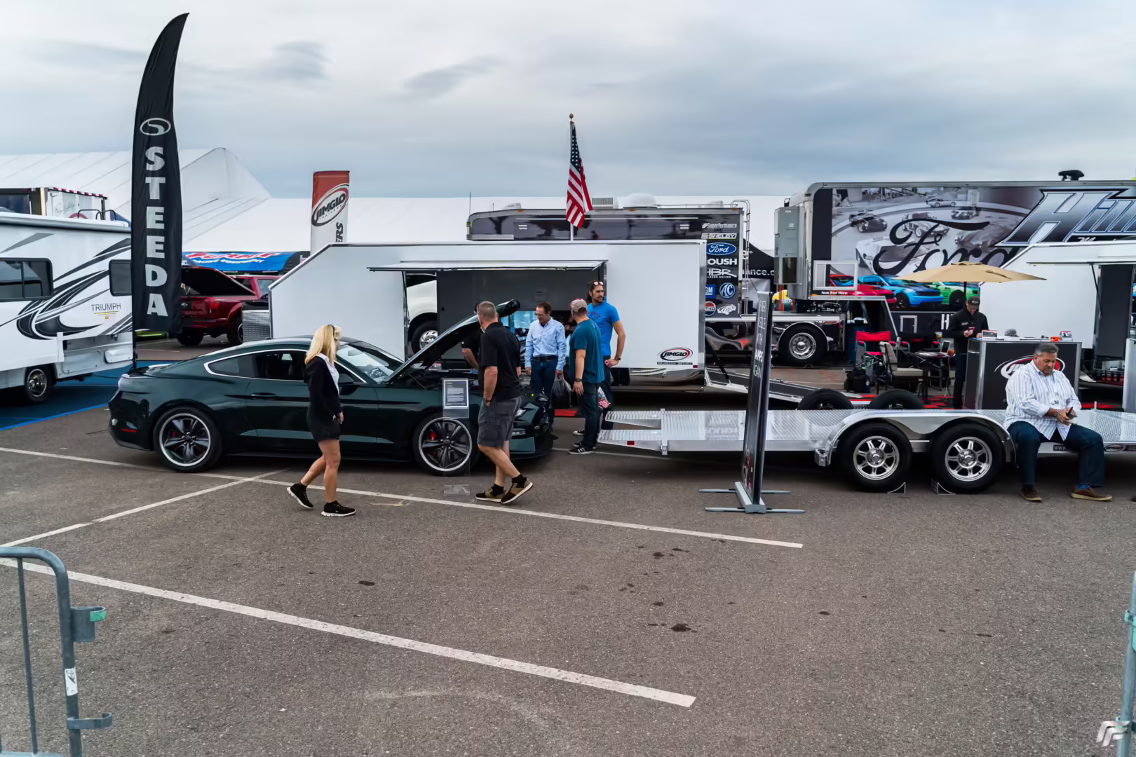 jimglo at barrett-jackson ego aluminum tiltbed trailer elite enclosed trailer