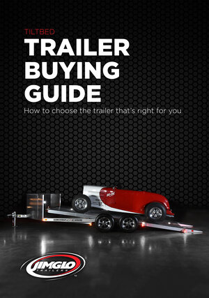 Open Trailer Buying Guide Cover Image Showing A Roadster On A Jimglo Ego Tilt Bed Trailer