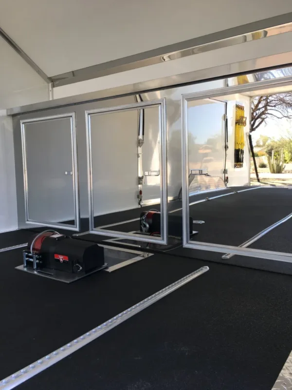 Enclosed Car Trailer 25 Recessed Winch Box